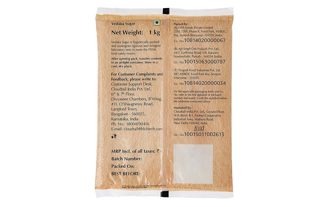 Vedaka Popular Sugar    Pack  1 kilogram